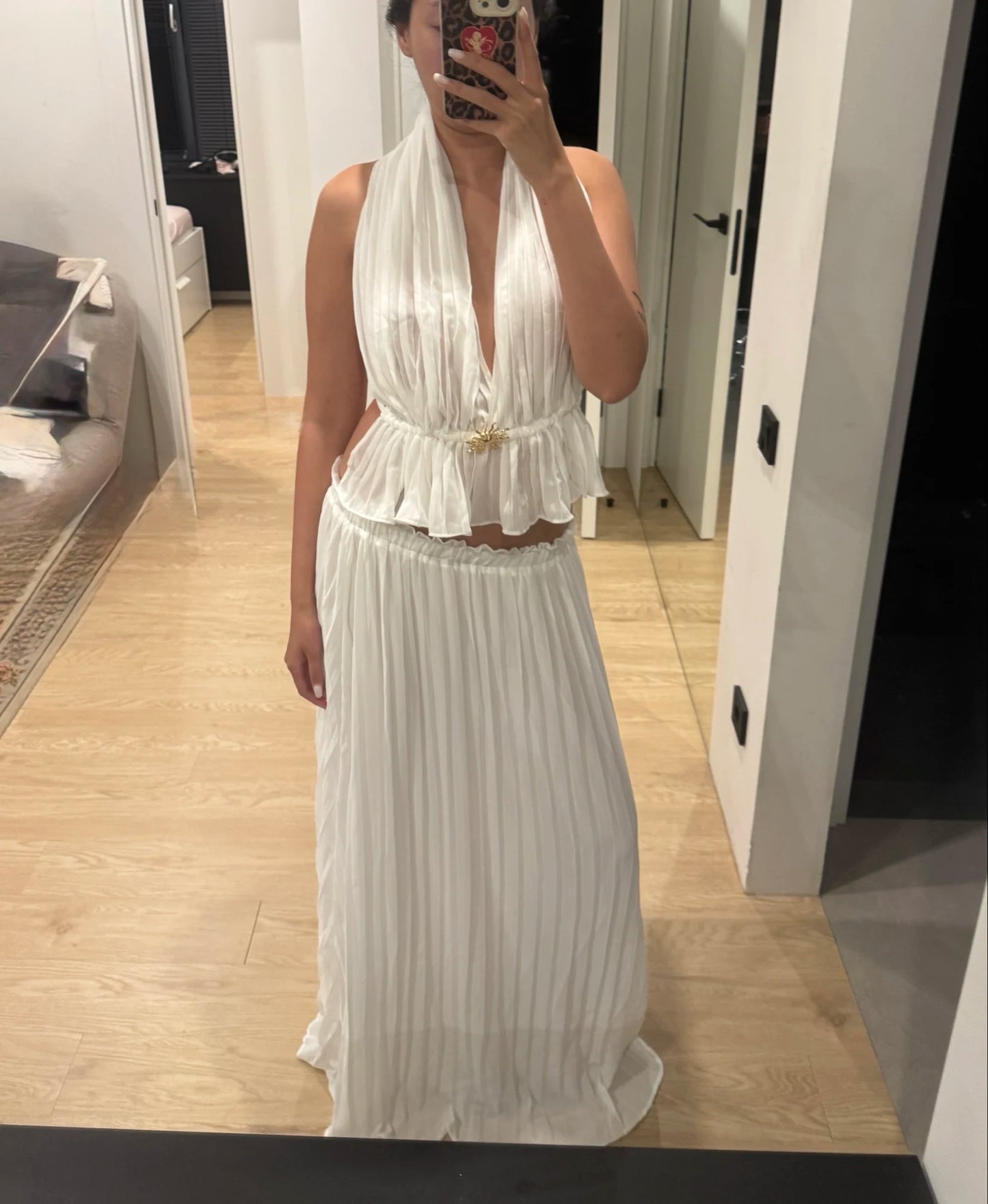 RUFFLE LONG SKIRT 3 PIECE SET