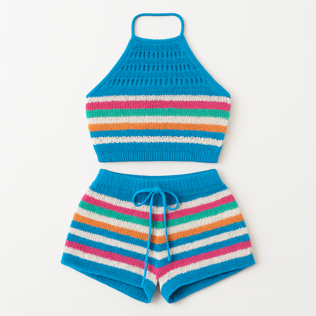 STRIPED TOP WITH SHORT