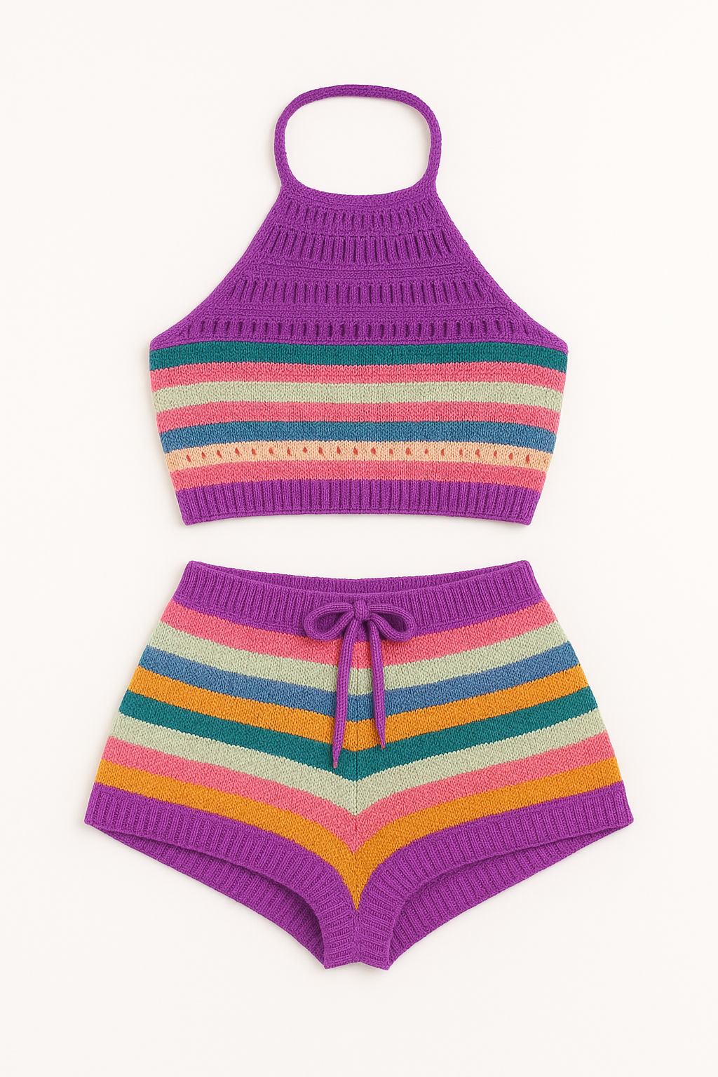 STRIPED TOP WITH SHORT