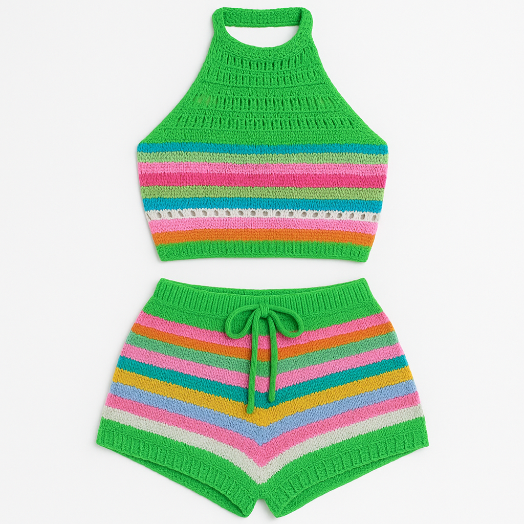 STRIPED TOP WITH SHORT
