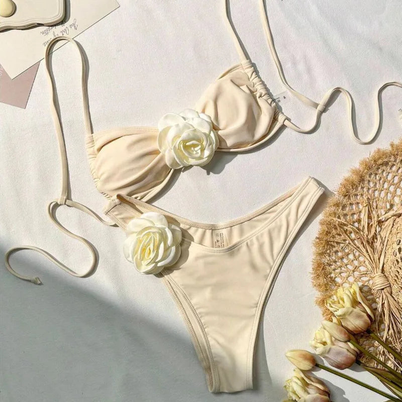 3D FLORAL BIKINI