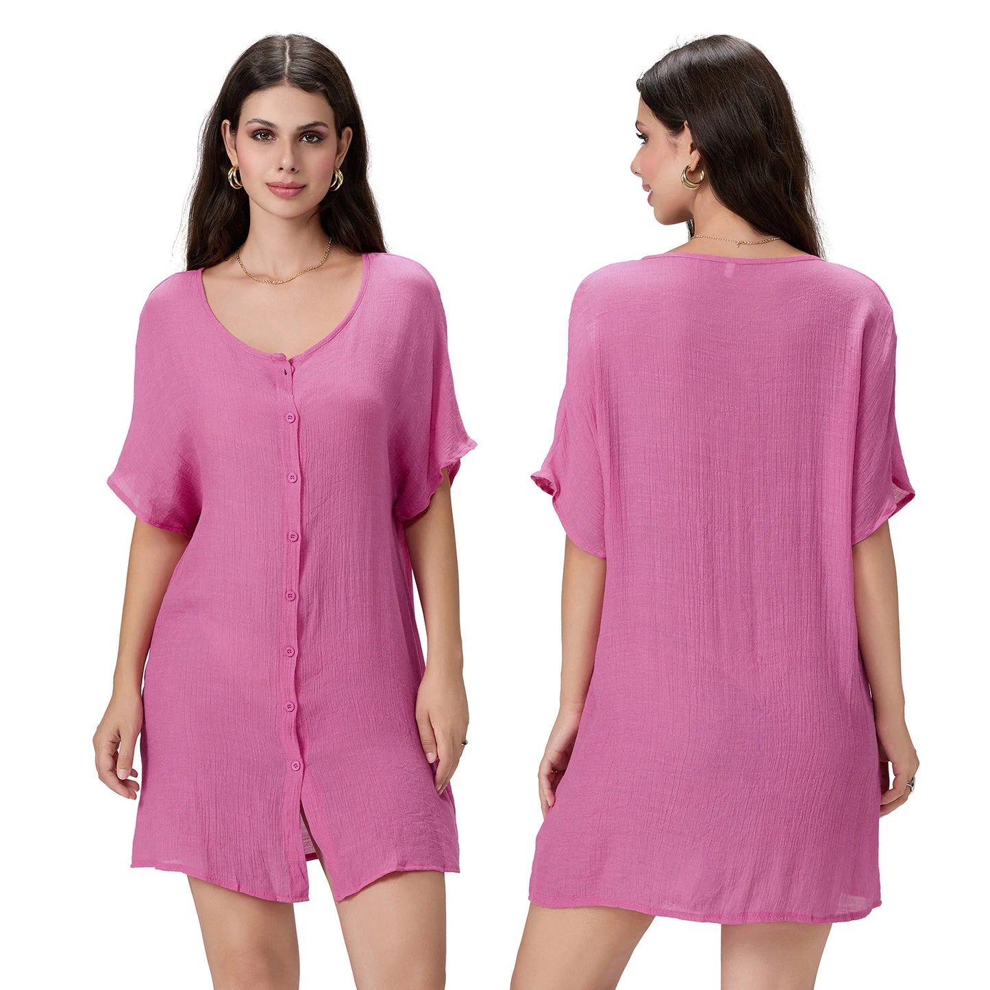 SHIRT DRESS COVER-UP