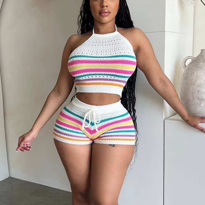 STRIPED TOP WITH SHORT