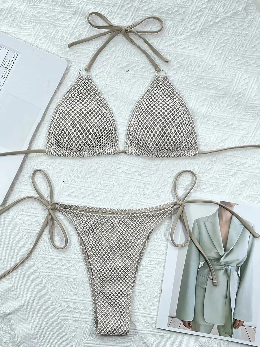 SOLID MESH BIKINI