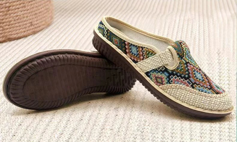 LINEN ALL-SEASON SLIPPERS