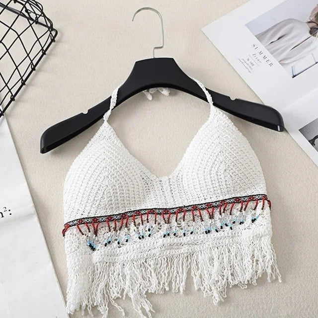 BOHO HALTER CROP TOP