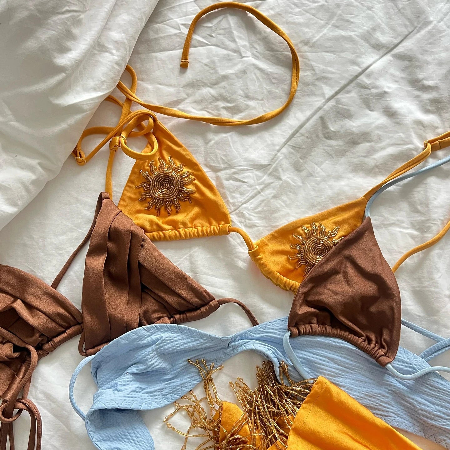 3 PIECE TRIANGLE BIKINI COVERUP SET