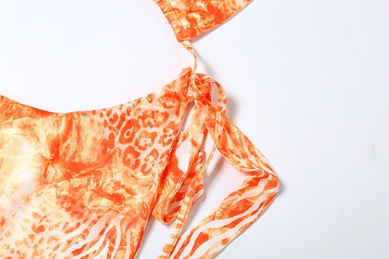 HALTER LONG RUFFLE SKIRT SET