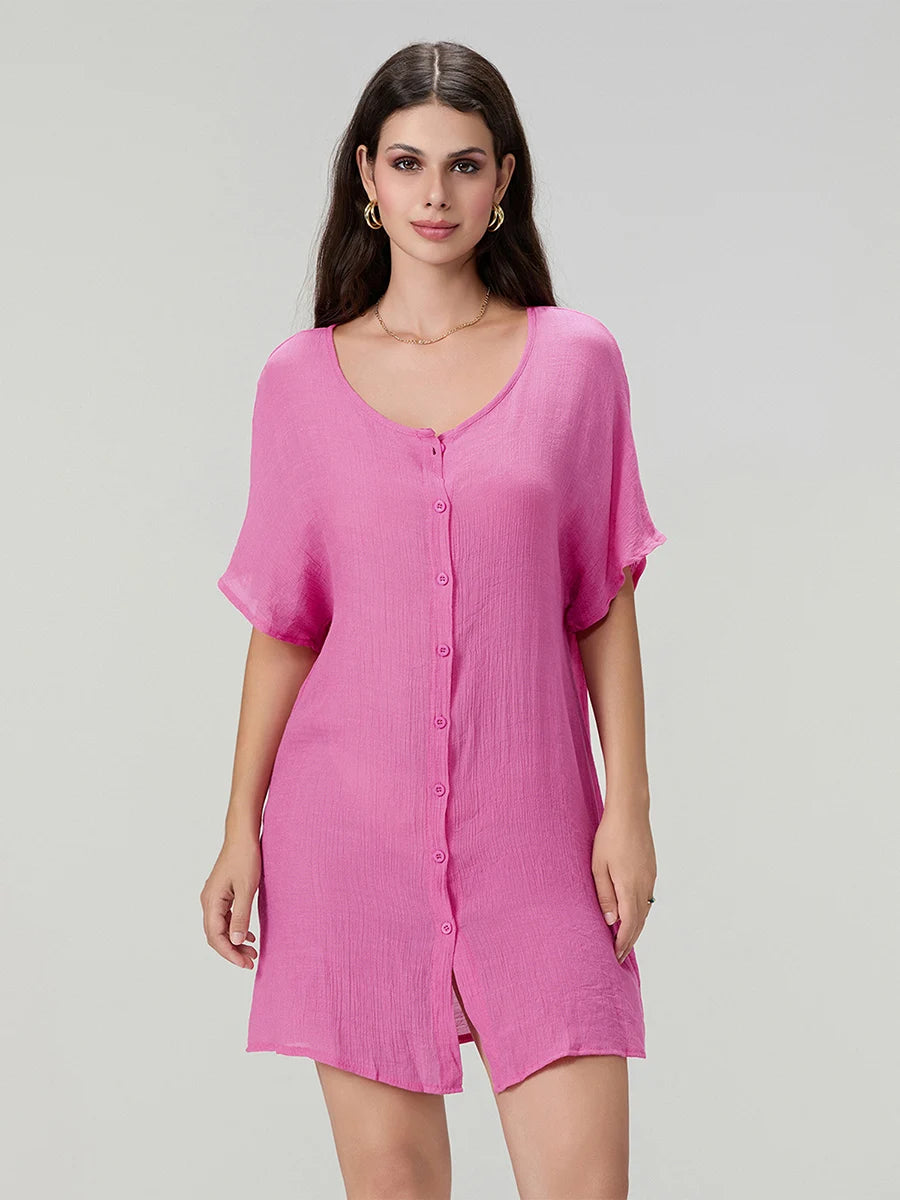SHIRT DRESS COVER-UP