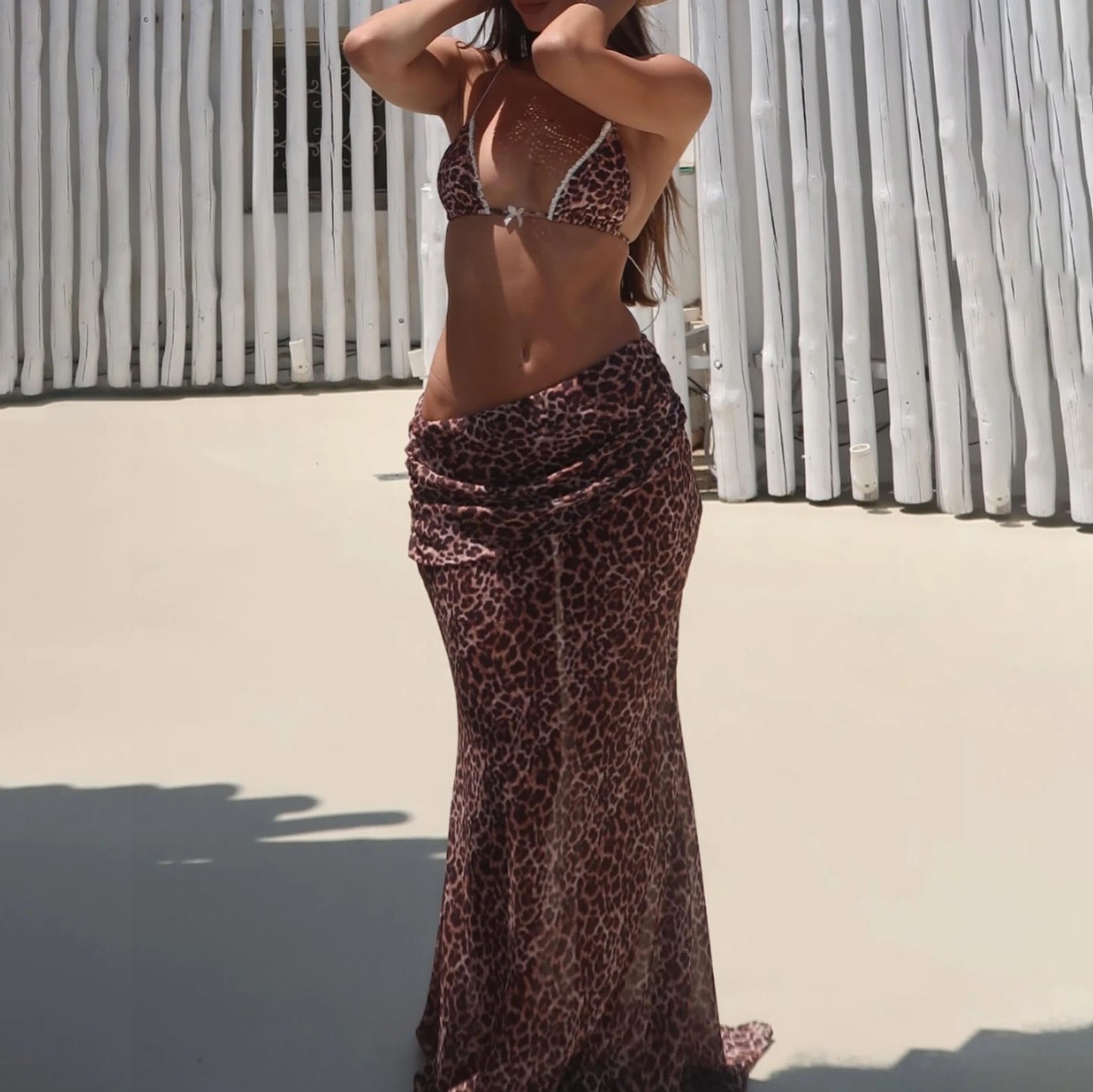 3 PIECE TRIANGLE BIKINI SKIRT SET