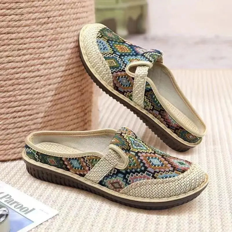 LINEN ALL-SEASON SLIPPERS