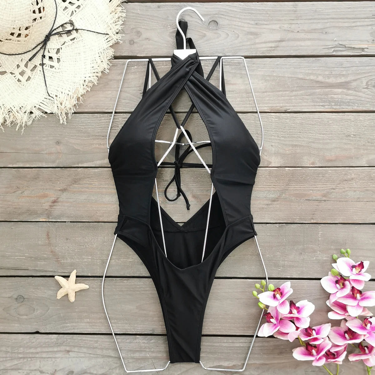 HOLLOW OUT ONE PICE BIKINI