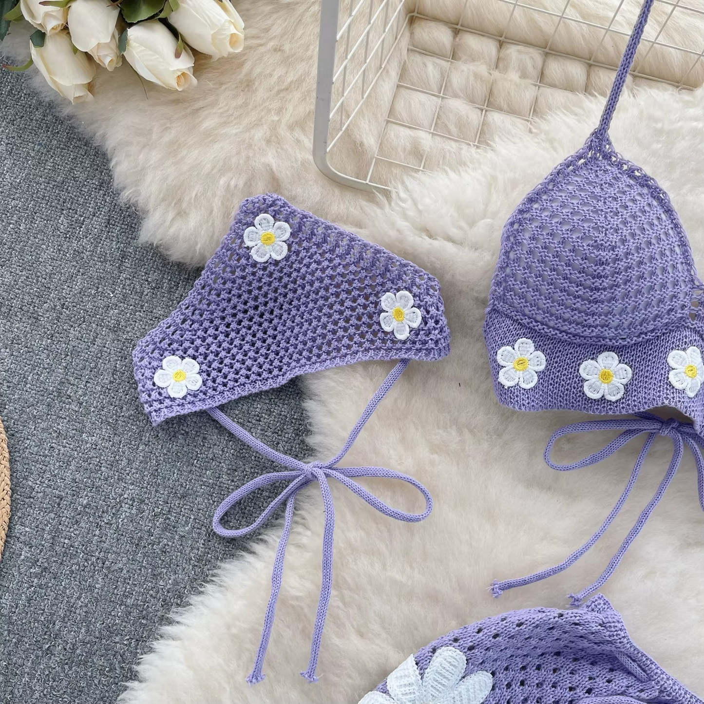 KNITTED TOP & MINI SKIRT