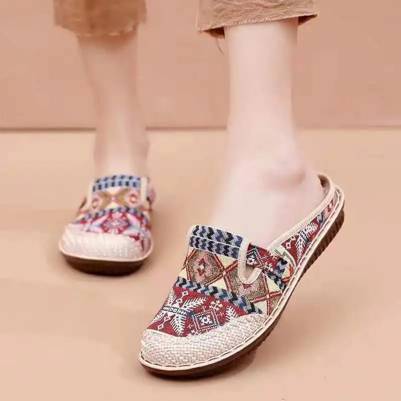 LINEN ALL-SEASON SLIPPERS