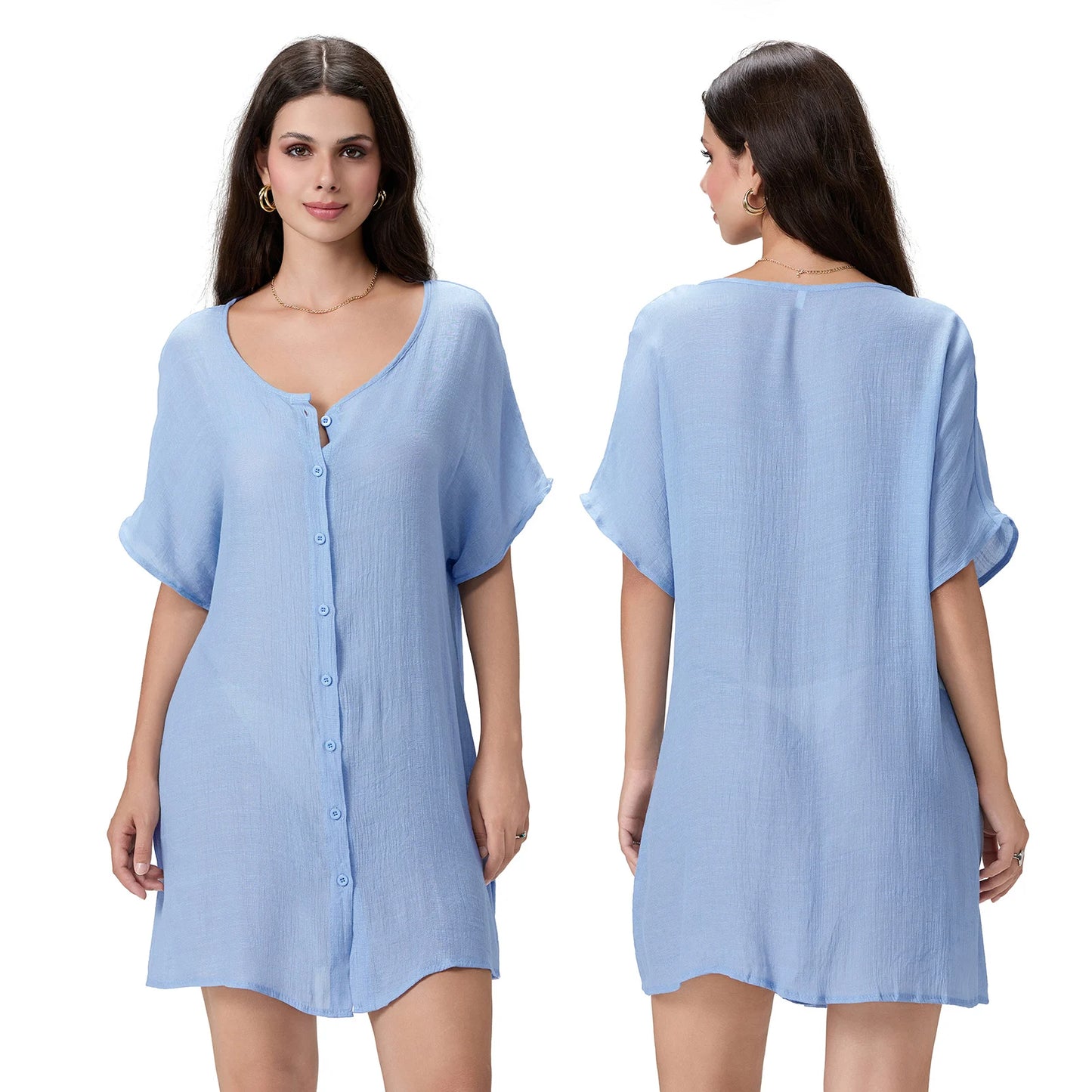 SHIRT DRESS COVER-UP