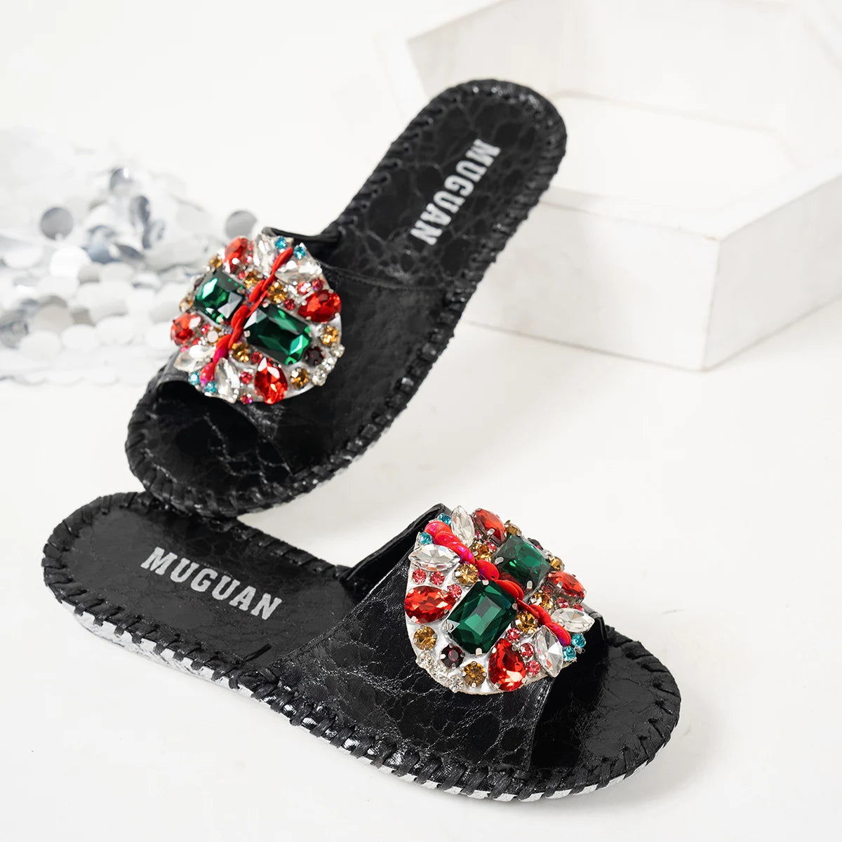 CRYSTAL GEM LUX SANDALS