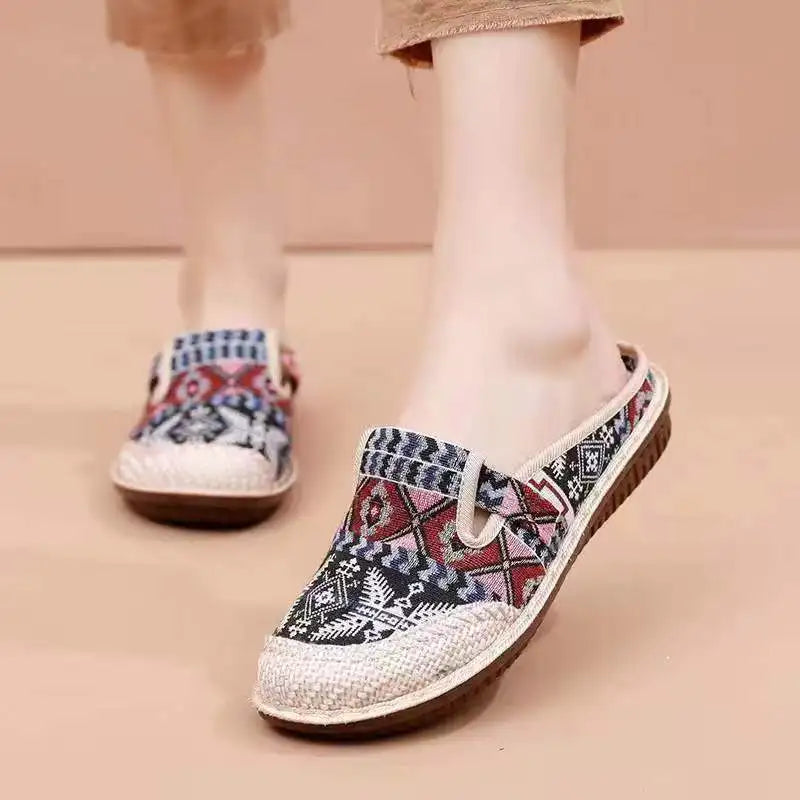 LINEN ALL-SEASON SLIPPERS