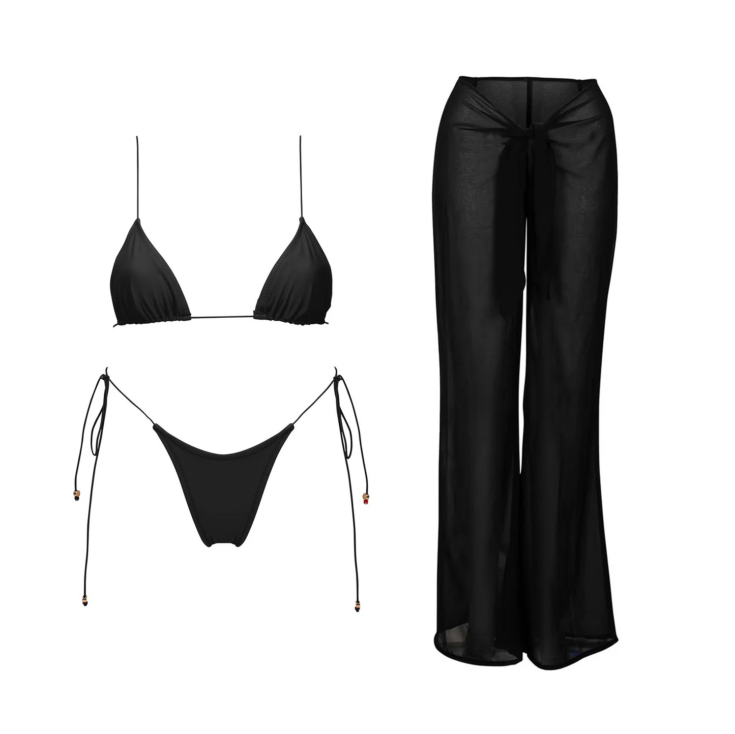 BIKINI + COVERUP PANT RESORT WEAR