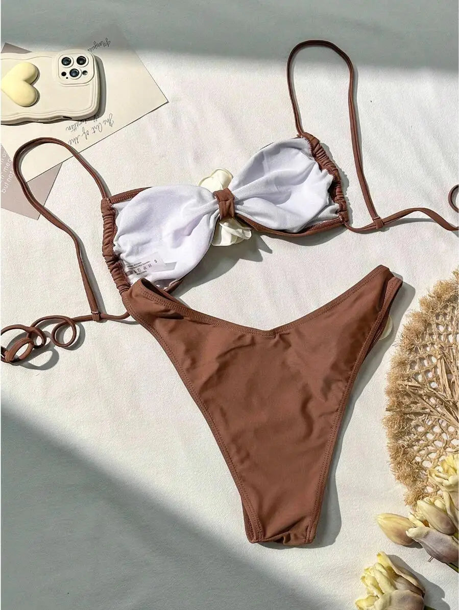 3D FLORAL BIKINI