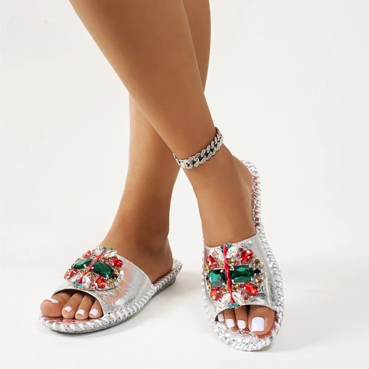 CRYSTAL GEM LUX SANDALS