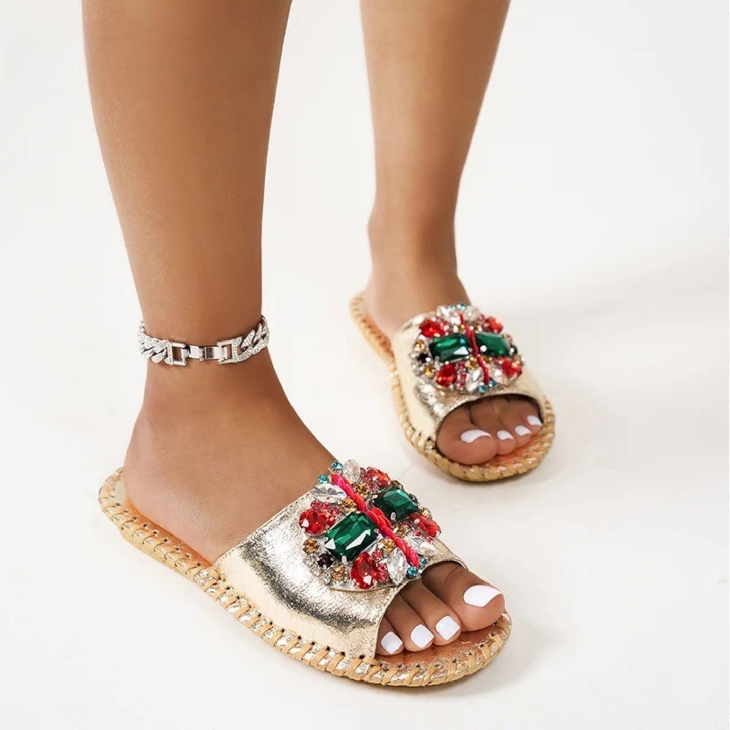 CRYSTAL GEM LUX SANDALS