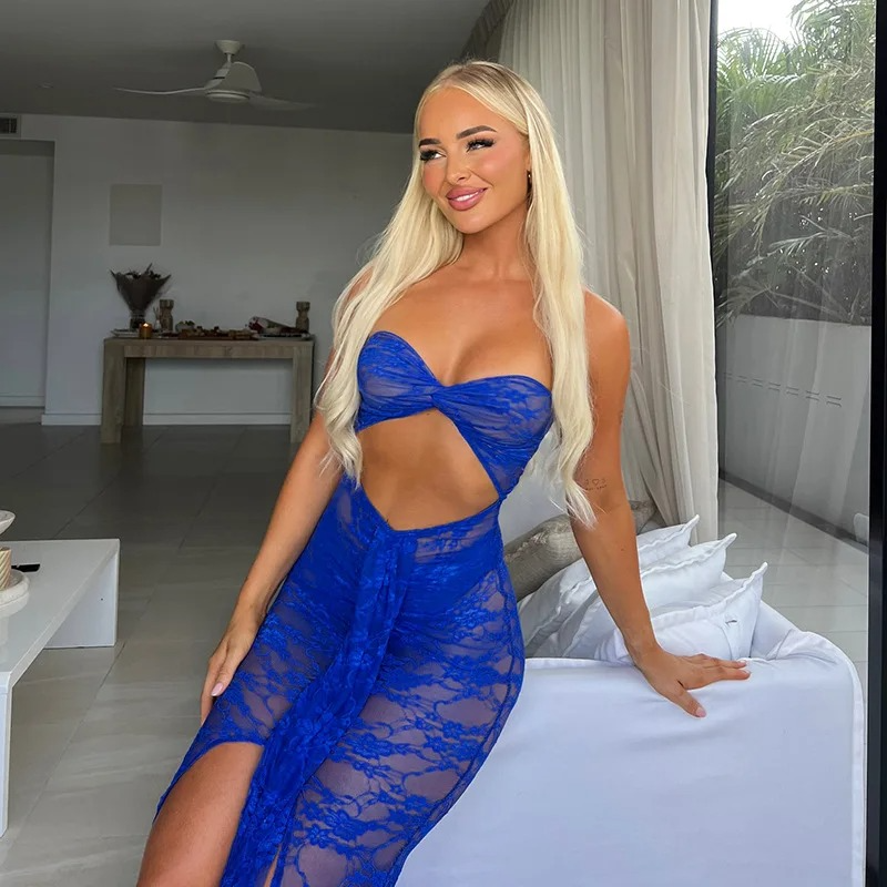 6 PIECE BANDEAU SEETHROUGH SKIRT