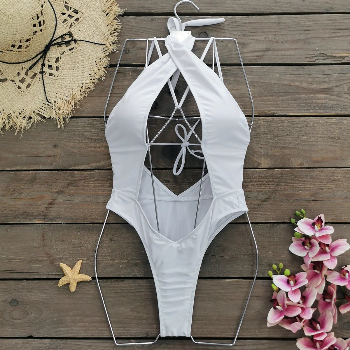 HOLLOW OUT ONE PICE BIKINI