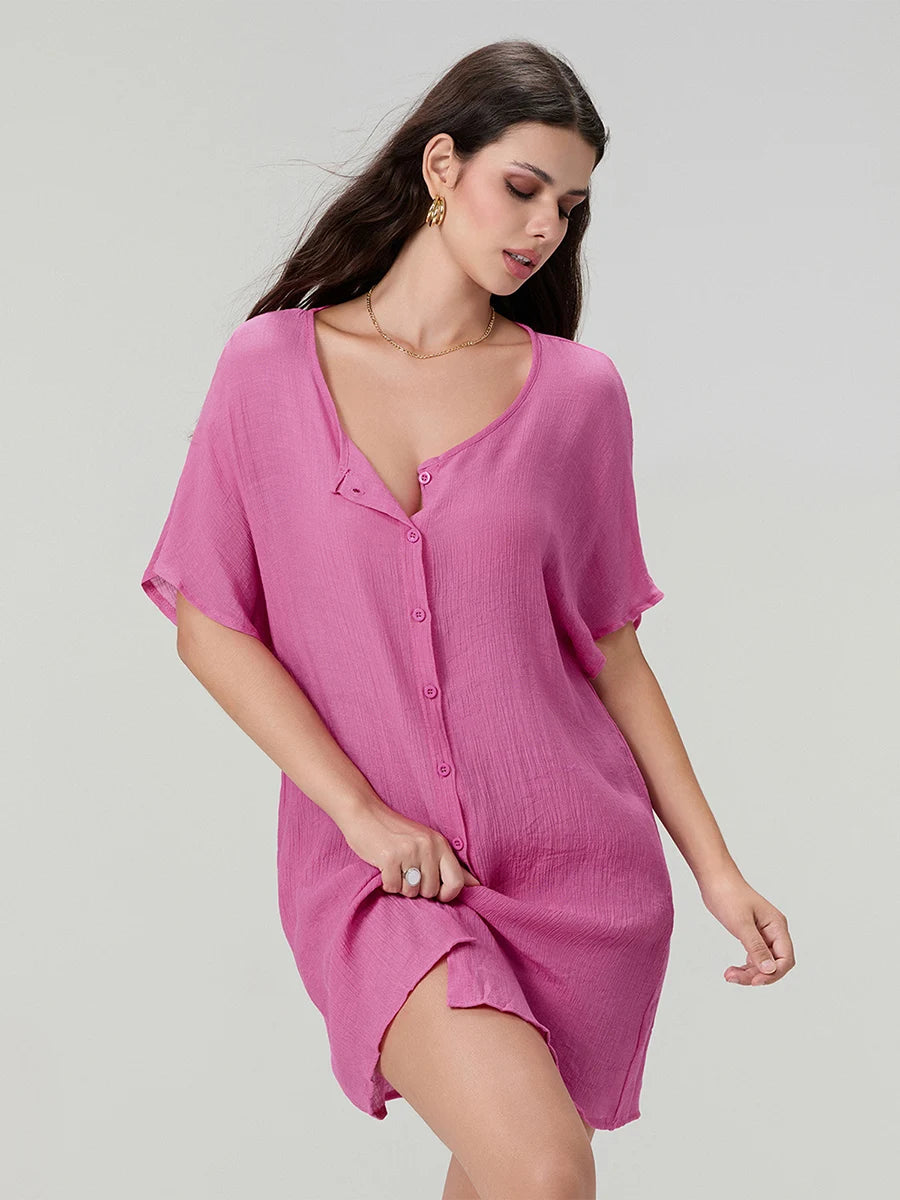 SHIRT DRESS COVER-UP