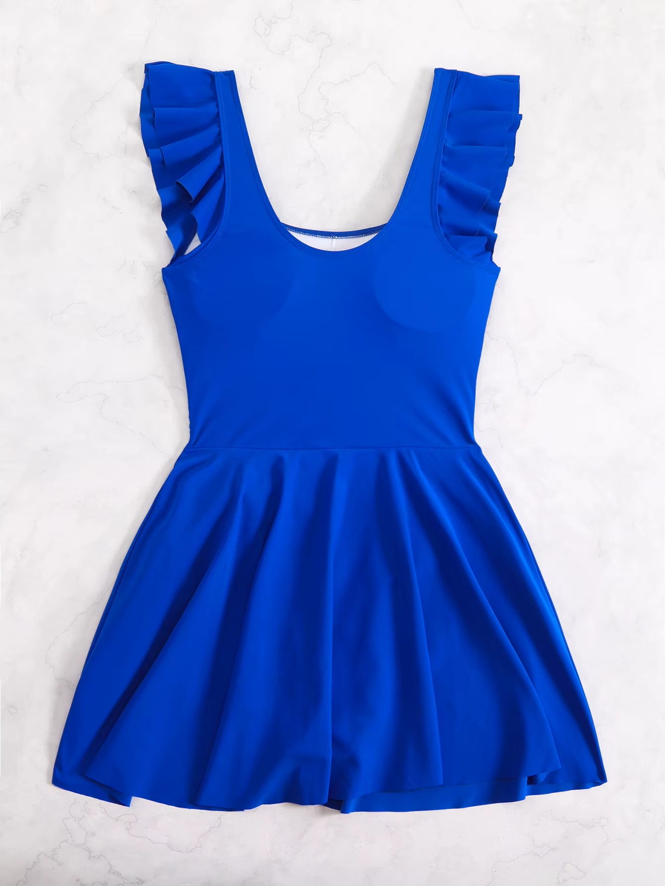 RUFFLE U-NECK BEACHWEAR