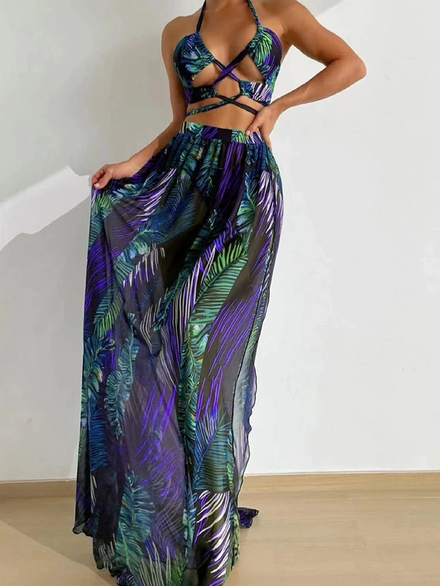 BIKINI WITH SLIT COVERUP