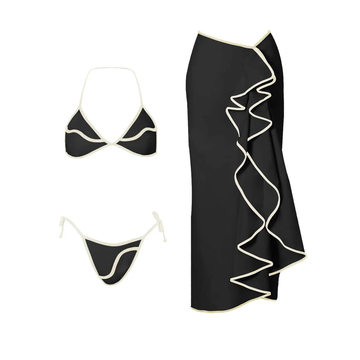 RUFFLE 3 PIECE RESORT WEAR