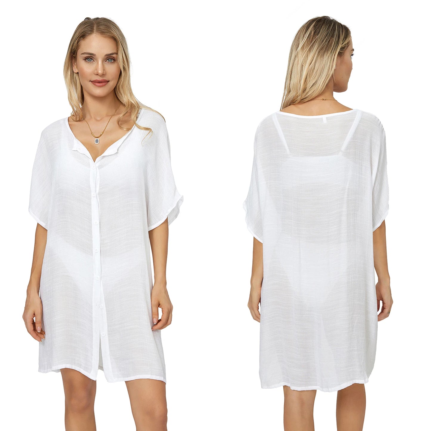 SHIRT DRESS COVER-UP