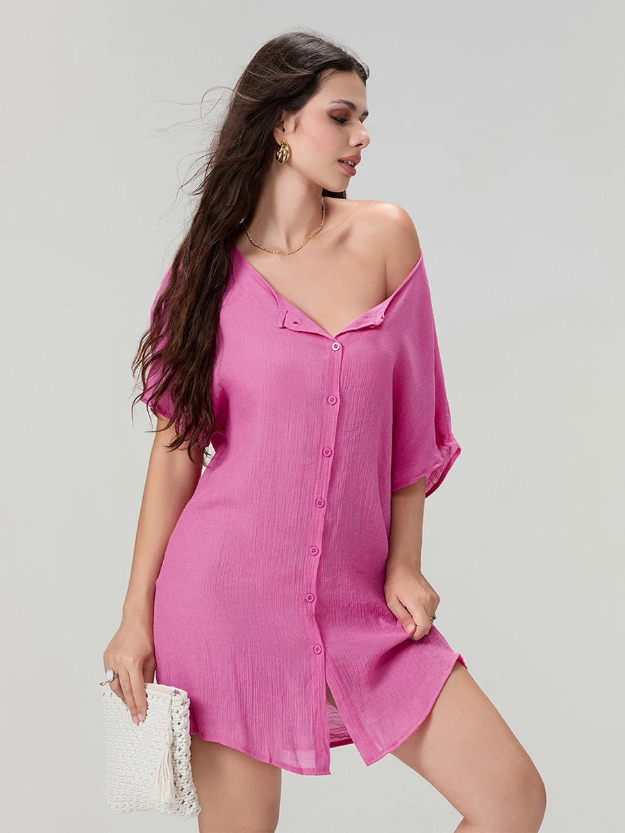 SHIRT DRESS COVER-UP