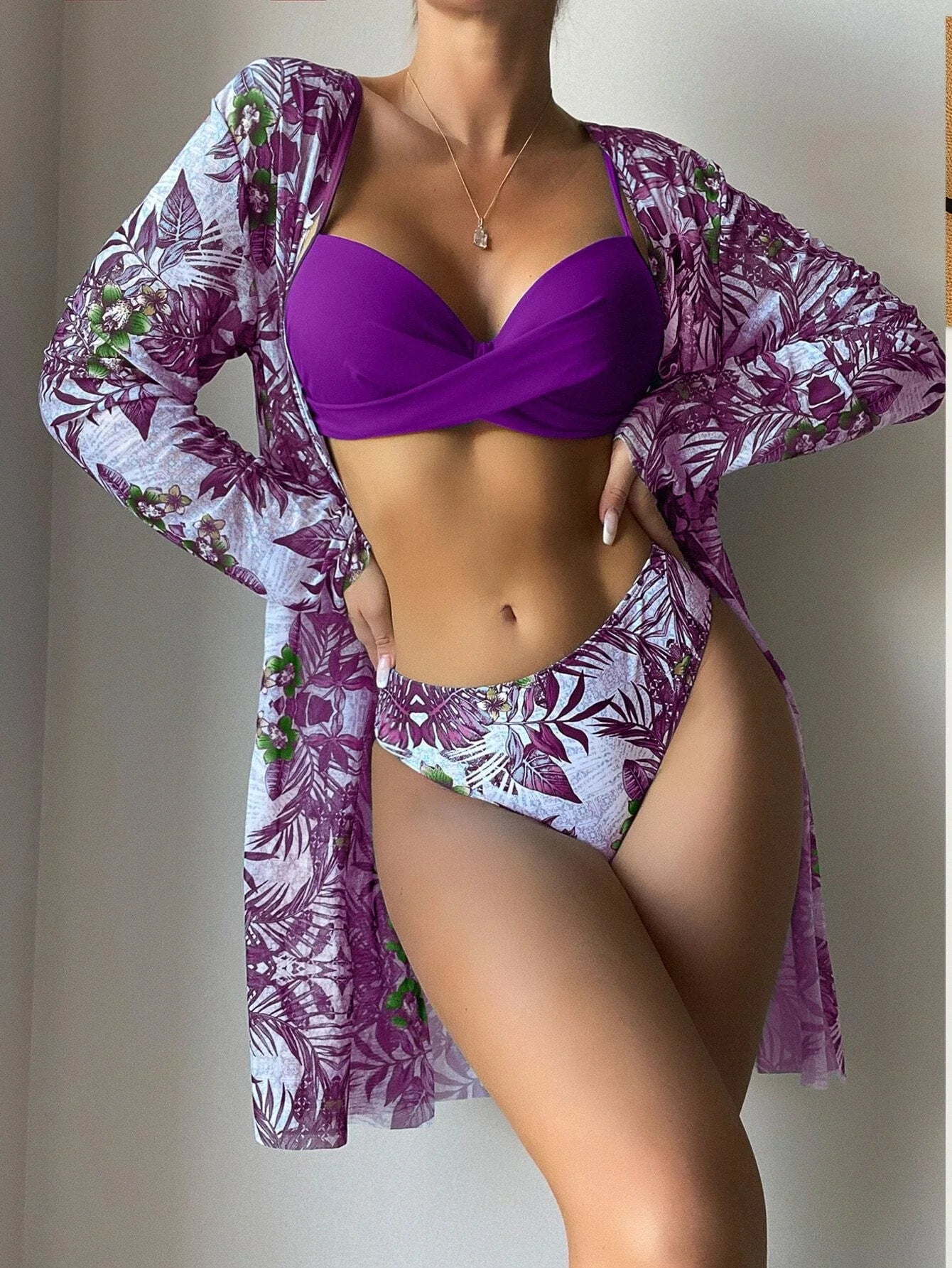 3-PIECE BIKINI WITH COVERUP