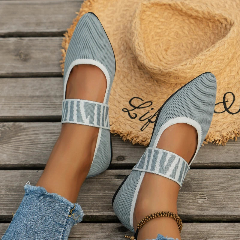 BALLET FLAT MESH SHOE