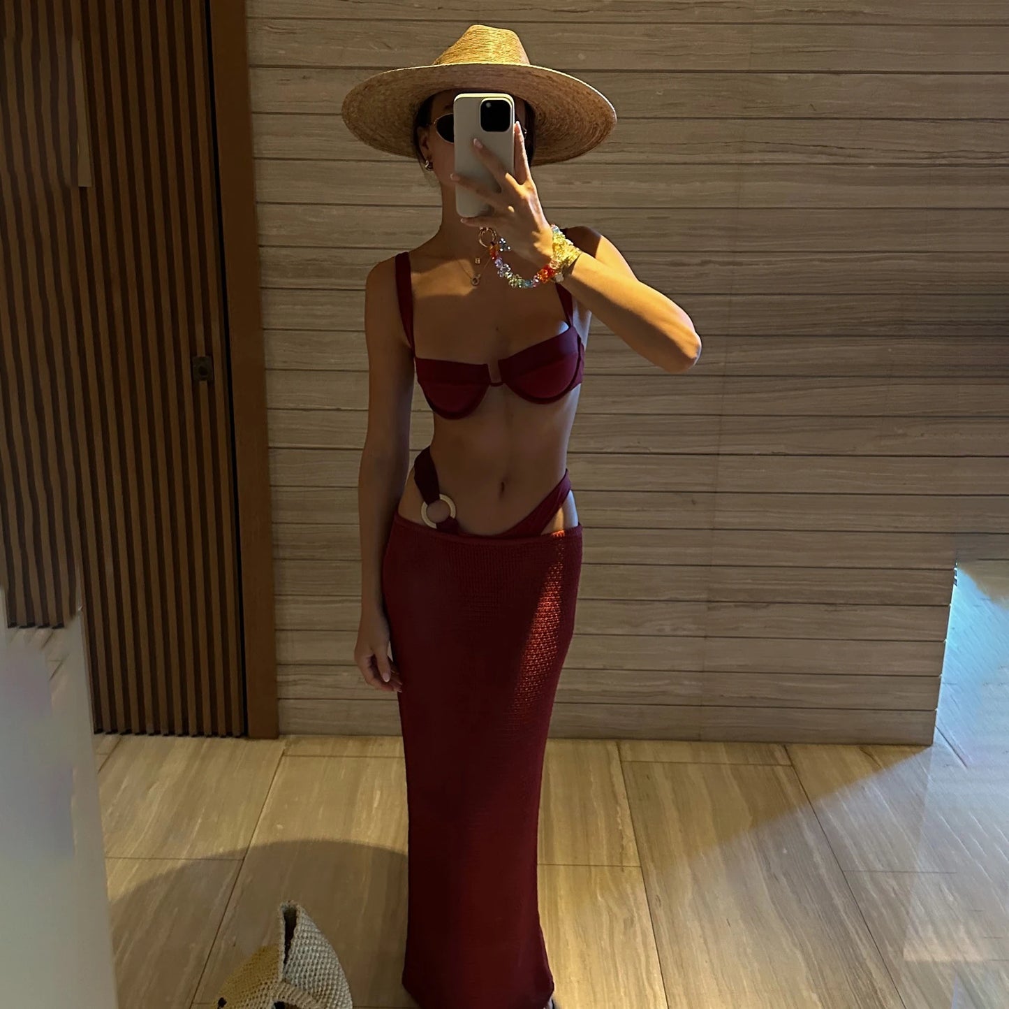 BALCONETTE TOP MESH SKIRT SET