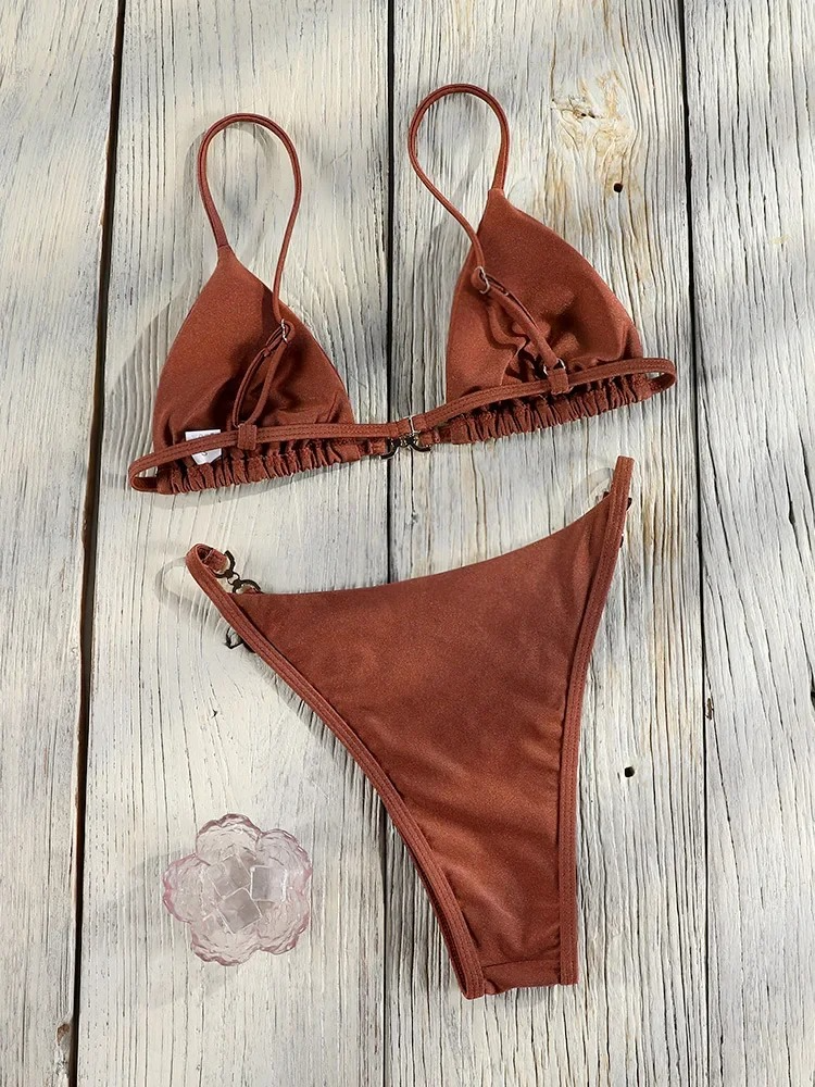 V CUT SOLID BIKINI