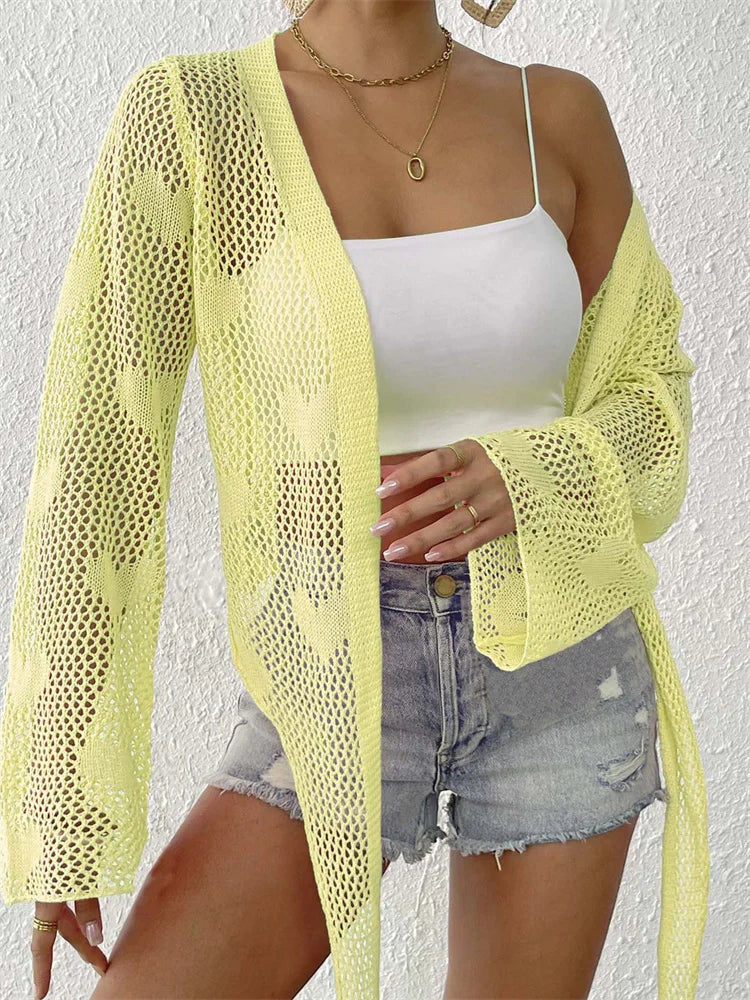 LACE TIE-UP COVER-UP