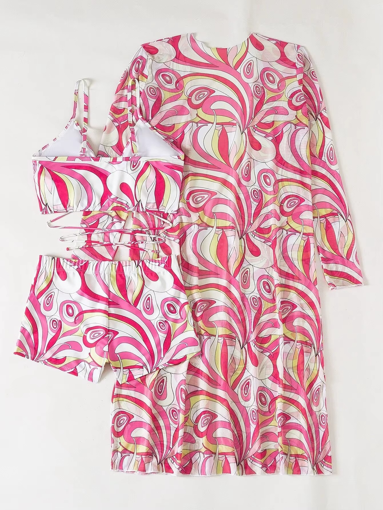 3-PIECE TROPICAL BEACHWEAR