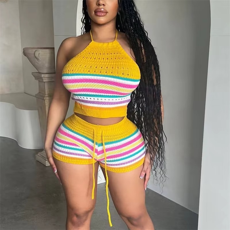 STRIPED TOP WITH SHORT