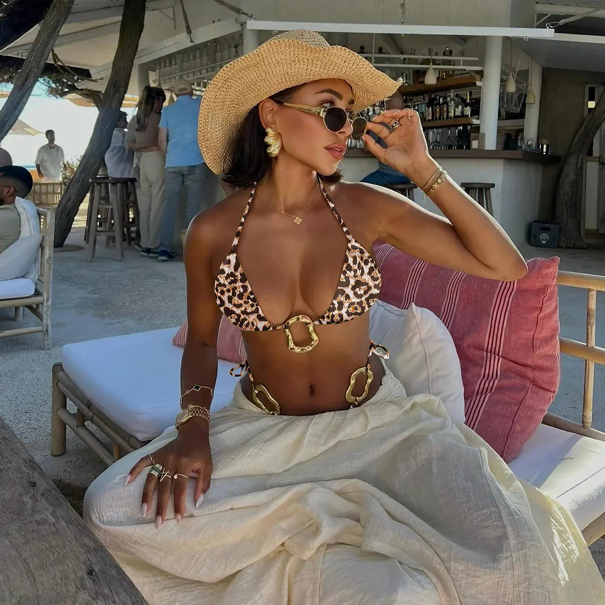 RING LINK BIKINI LONG SKIRT SET