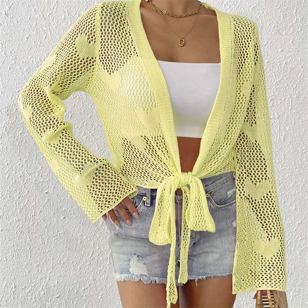 LACE TIE-UP COVER-UP