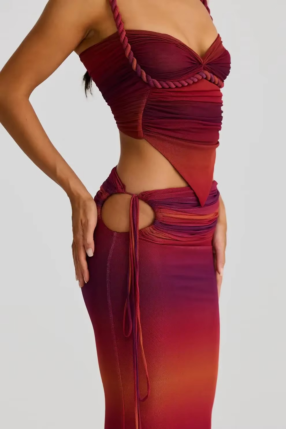 2 PIECE SEE-THROUGH MESH SET