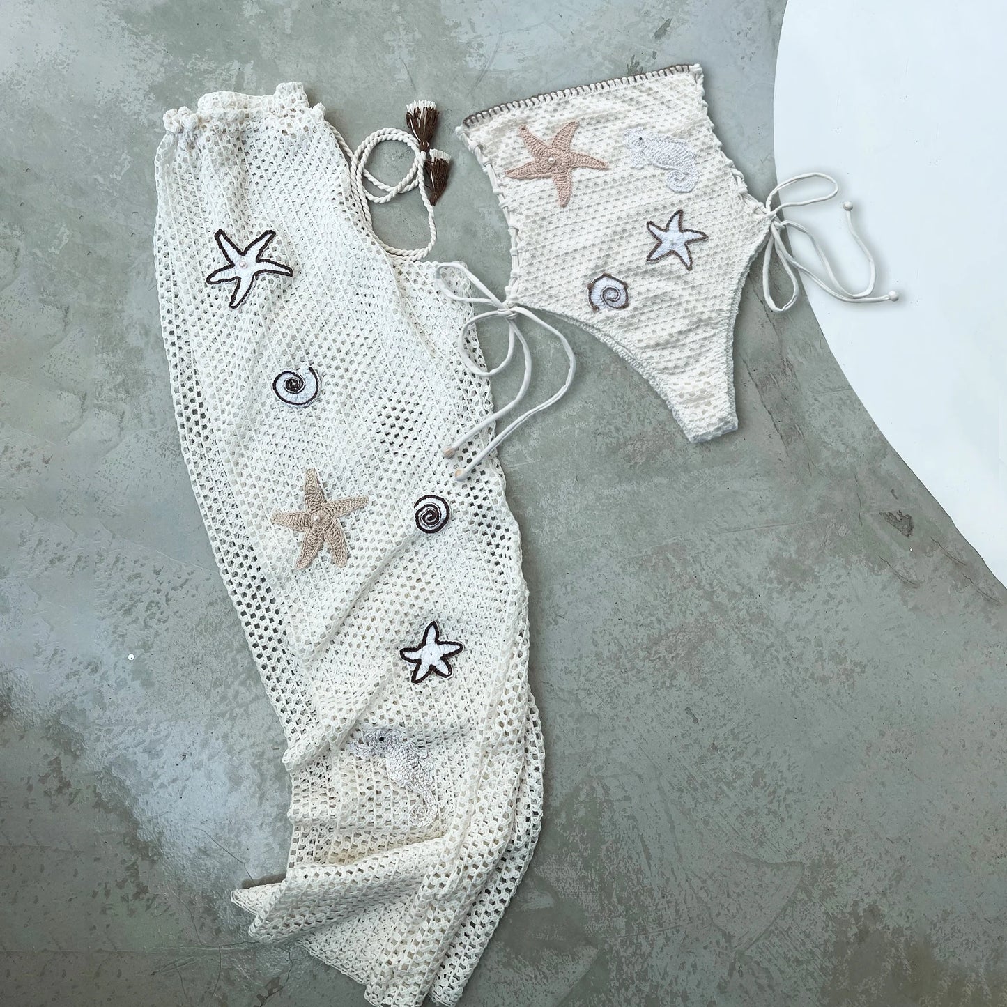 BANDEAU TOP MESH PANT SET