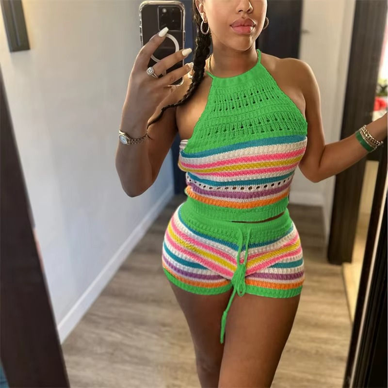 STRIPED TOP WITH SHORT