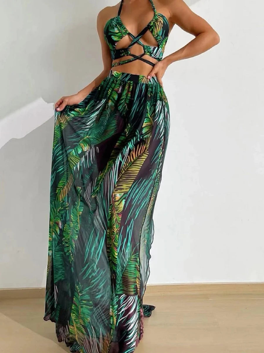 BIKINI WITH SLIT COVERUP