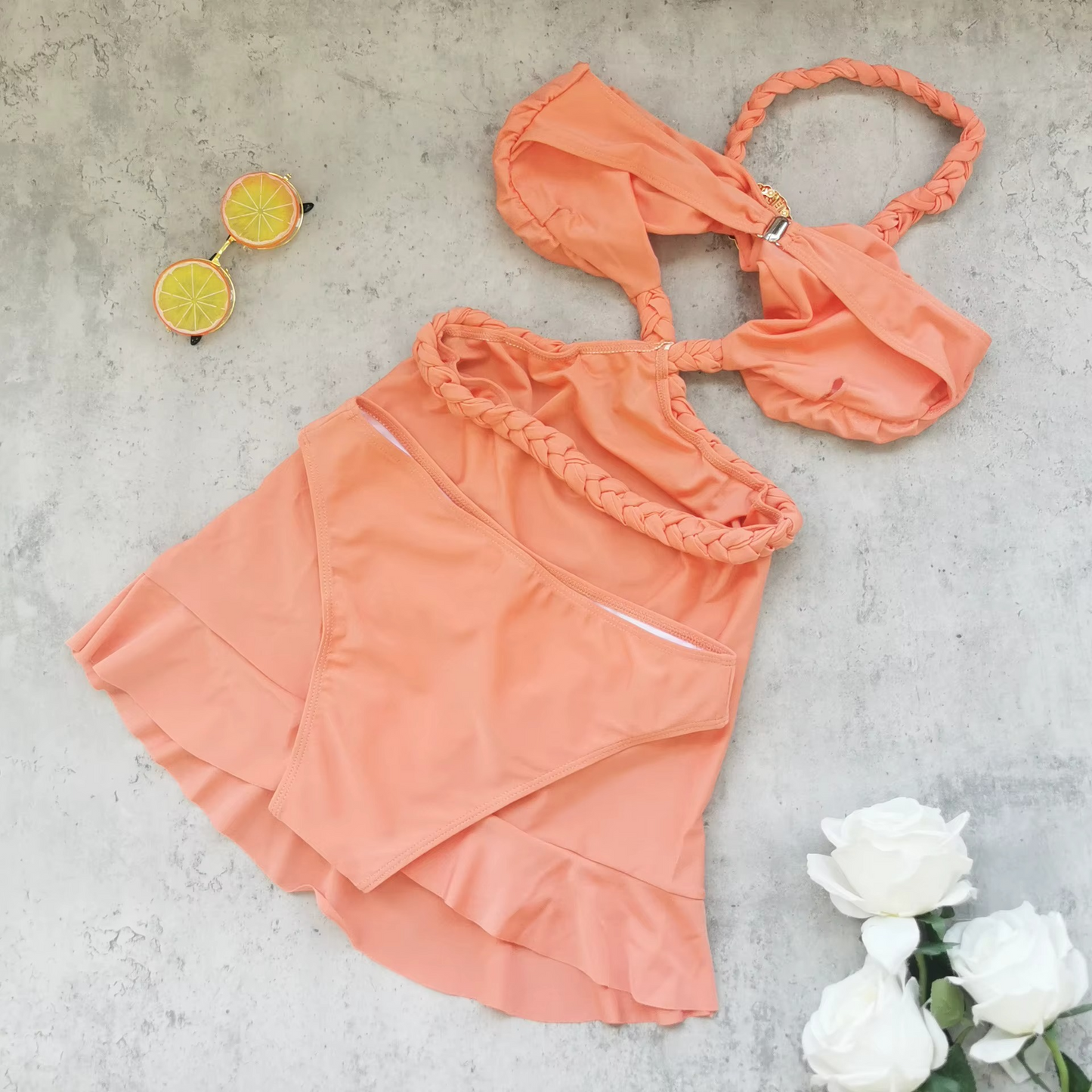 HOLLOW HALTER SKIRT