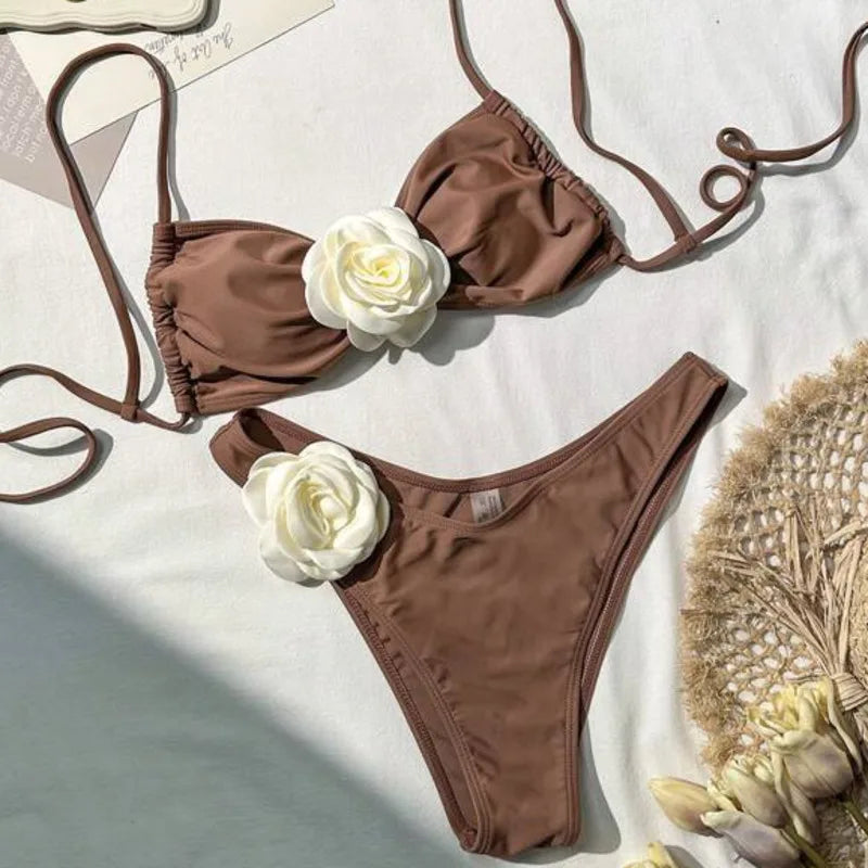 3D FLORAL BIKINI