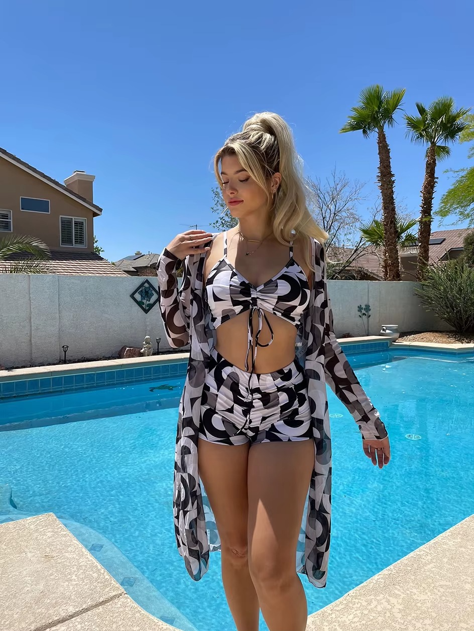 3-PIECE TROPICAL BEACHWEAR