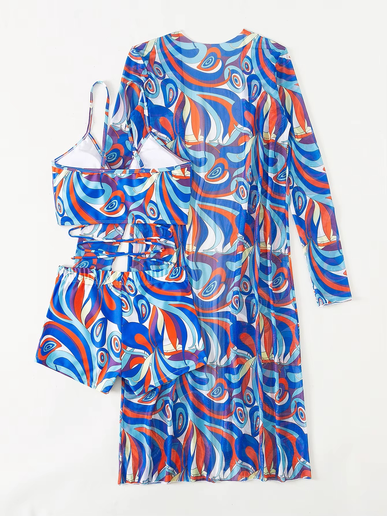 3-PIECE TROPICAL BEACHWEAR
